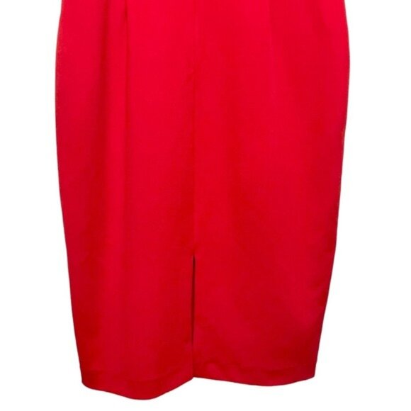 Alexia Admor Gianna Draped off Boatneck Dress in Red, Size L - Picture 9 of 10